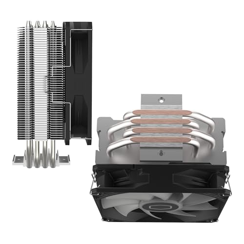 Воздушный кулер для процессора Cooler Master Hyper 212 Spectrum V3 с синхронизацией ARGB, 120-мм ШИМ-вентилятор, 4 медных тепловых трубки прямого контакта, высота 152 мм, для AMD Ryzen AM5/