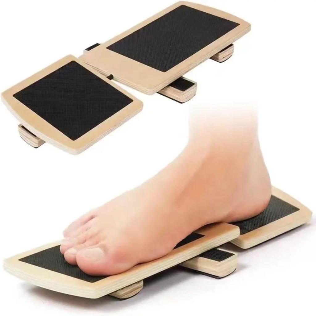 Wooden Yoga & Ballet Foot Stretcher: Single Leg Ankle Strengthener & Balance Beam Trainer