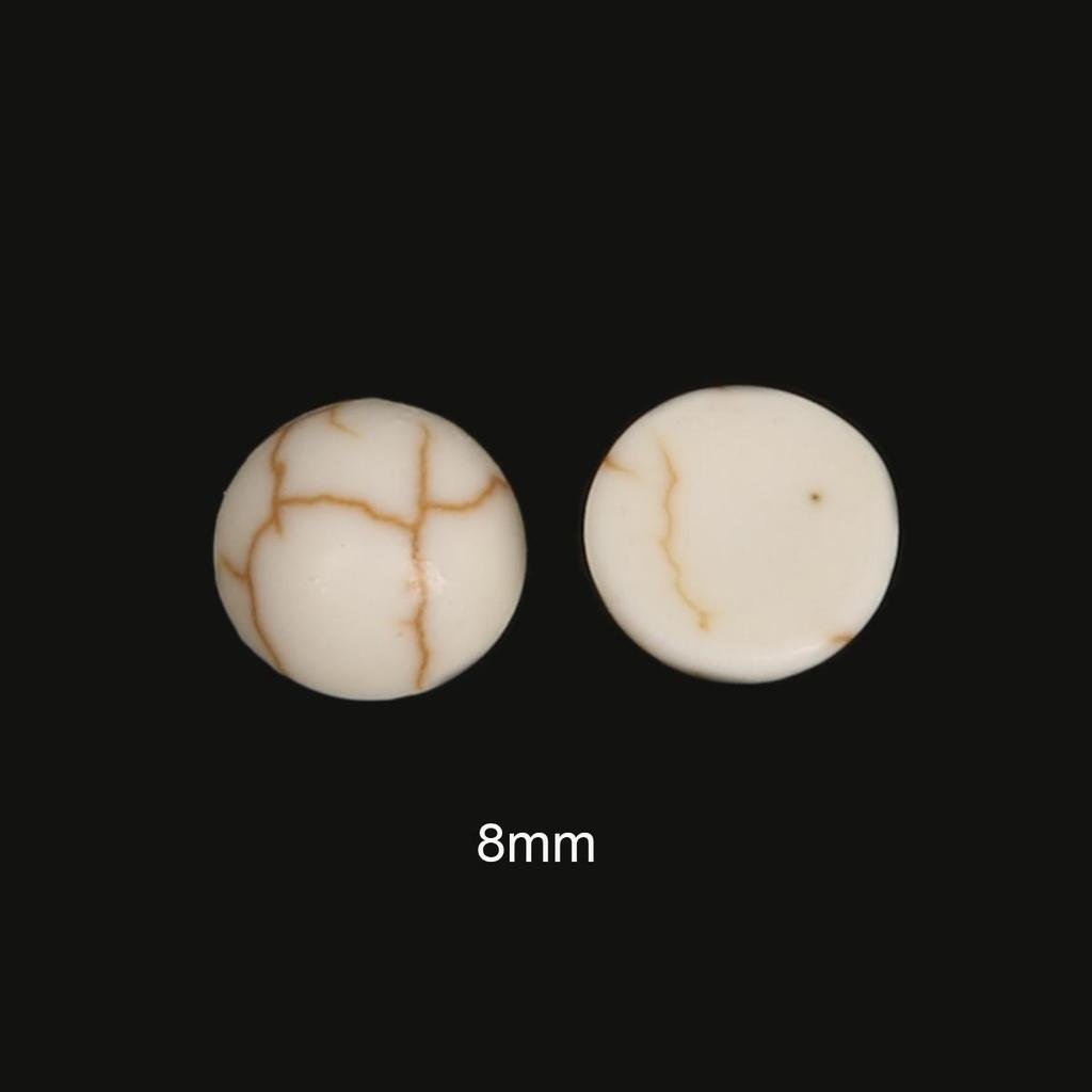 Синтетические бирюзовые белые бусины с круглым камнем, круглые бусины для изготовления ювелирных изделий, браслет, ожерелье, ножной браслет