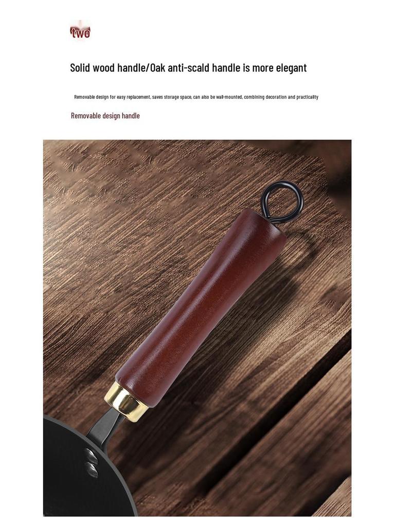 20cm Hand-Forged Hammered Wok – Uncoated Mini Pan