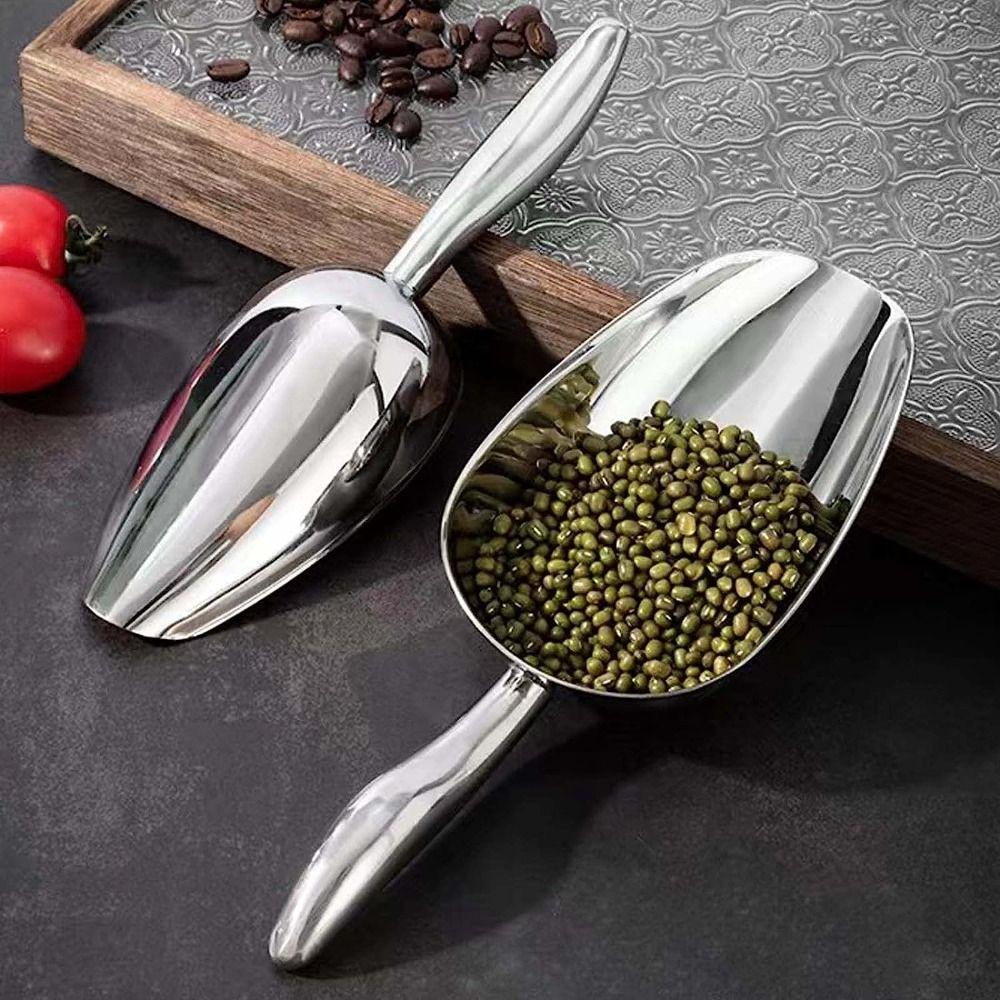 Нержавеющая сталь металлический совок для льда 8,3 дюйма бытовой пищевой лопатка рукоятка для льда ресторан