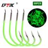 FTK 50 Pcs / 19 Mm / 42 Mm for Trout, Carp, Perch and All Types of Water - Fishing Hooks That Glow At Night!
