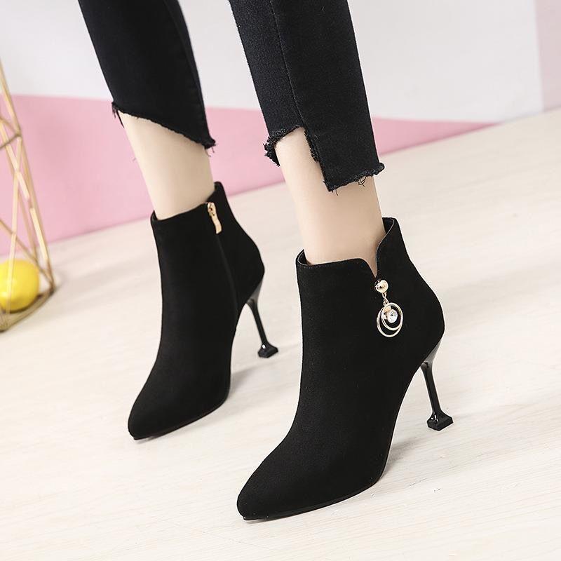 Fashion Women's Ankle Boots With Tassels Suede Moccasin Large Size Warm Booties On Promotion Pu Offer Autumn New In Female Short Shoes