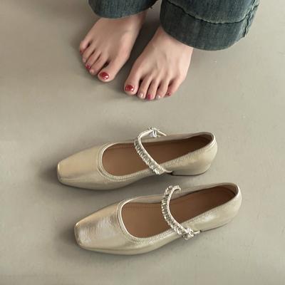 Модный темперамент стразы слово с туфлями Мэри Джейн женские летние новые простые верхняя одежда туфли на толстом каблуке