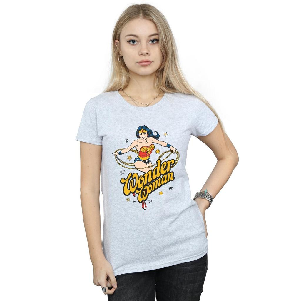 DC Comics Womens/Ladies Wonder Woman Stars Cotton T-Shirt
