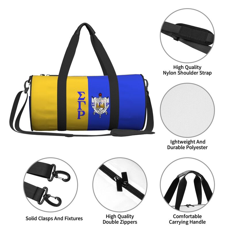 Sigma Gamma Rho 1922 Print Travel Duffel Bag Multipurpose Weekend Bags for Women Men Lightweight Waterproof Sport Yoga Gym Bag