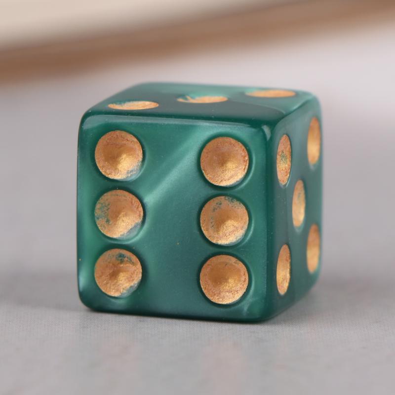 Шестигранные игровые кости 16 мм акриловый набор кубиков D6 для D&D, RPG, настольной игры или обучения математике, кости с эффектом авантюрина