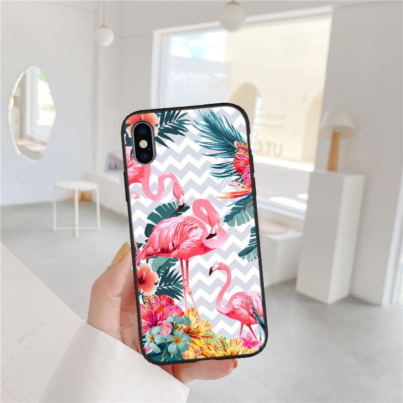 CJ54 Flamingos Pink bird flower Phone Case for OPPO A40 A60 A80 A15 A16 A16K A12 A17 A17K A54 A54S A53 A53S A55 A56 A57 A98 F23