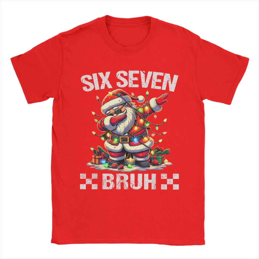 67 Six Seven Burh Funny Christmas 6 7 Meme T-Shirt Summer Cotton T Shirts For Male Hippie Pattern Tshirt Short-Sleeve Clothes