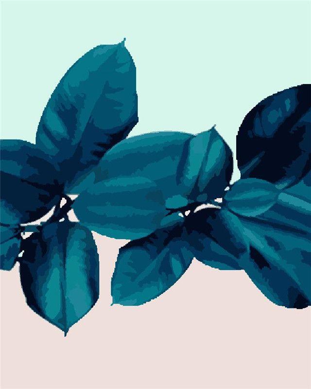 RUOPOTY Картина маслом по номерам, пейзаж с листьями, акриловая рамка «сделай сам», на холсте, настенная картина по номерам для гостиной