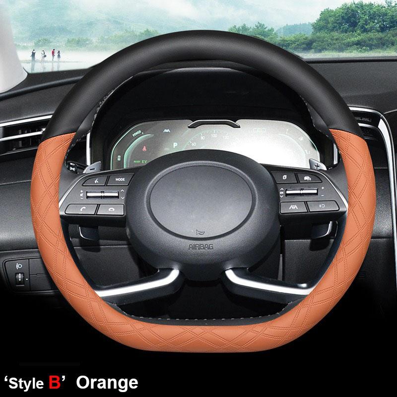 Для Hyundai Mufasa 2023 2024 2025 автомобильный чехол на руль ультратонкая кожа + замша износостойкие декоративные аксессуары для рамы