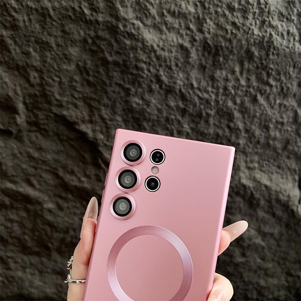 Матовые ударопрочные чехлы с магнитами Magsafe для беспроводной зарядки для Samsung Galaxy S25 S24 Ultra S23 FE S22 S21 Plus Чехол fundas