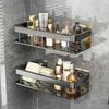2Pcs Waterproof Wall-Mounted Shelf Rack Rustproof Cosmetic Storage Box Bathroom Accessories