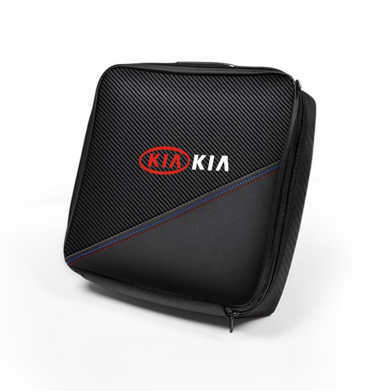 Car Charging Gun Storage Bag Auto Trunk Organizer Handbag For KIA Sportage Seltos Sorento K3 K4 Soul Carnival EV6 EV9 Carnival