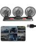 Car Fan USB 5V 12V 24V 2 Speed Electric Car Cooling Fan 3 Head Rotatable Quiet Strong Dashboard Cooling Air Circulators
