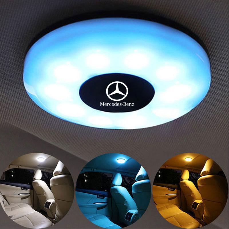 EJG4 Car Ceiling Lights Night Reading Light USB Charging Magnetic Dome Lamp For Mercedes Benz B/C/E/S Class A Class C200L GLC GLK CLA