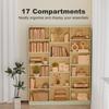 Bookcase with 17 Compartments 6-Tier 149 x 23.6 x 188 cm Light Green