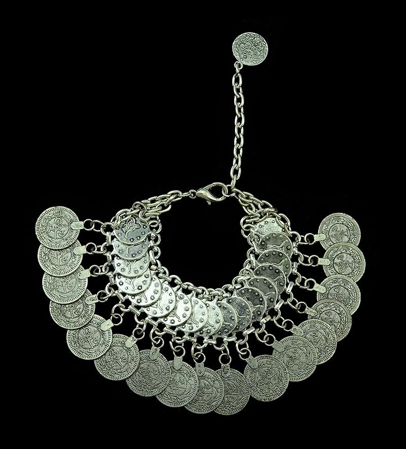 Богемный Винтажный Полый Цветочный Браслет на Палец для Женщин Фестивальный Турецкий Рабский Браслет Пляжный Цыганский Племенной Браслет Сексуальные Украшения