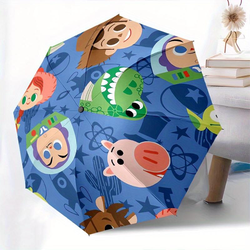 Toy Story characters,Space theme Automatic Opening and Closing Umbrella - 8-rib Folding Design, Lightweight and Portable, Suitable for Daily