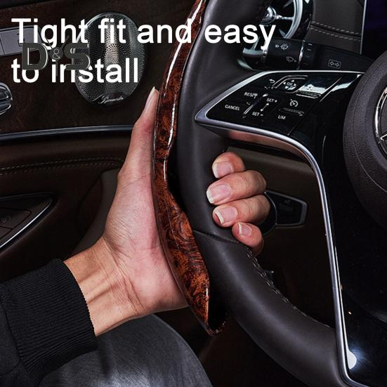 2 шт., чехол на руль с текстурой древесины, противоскользящий, без запаха, термостойкий, универсальный, подходит из искусственной кожи, рукава на руль автомобиля