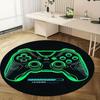 1 шт. Круглый коврик с дизайном игрового контроллера для домашнего офиса, улицы, подарок, цвет неоново-зеленый RA1535