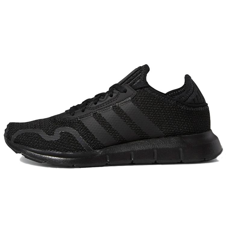 adidas Оригинальные Swift Run X J Black Warrior Амортизация Низкие Детские Беговые Кроссовки Черные FY2153