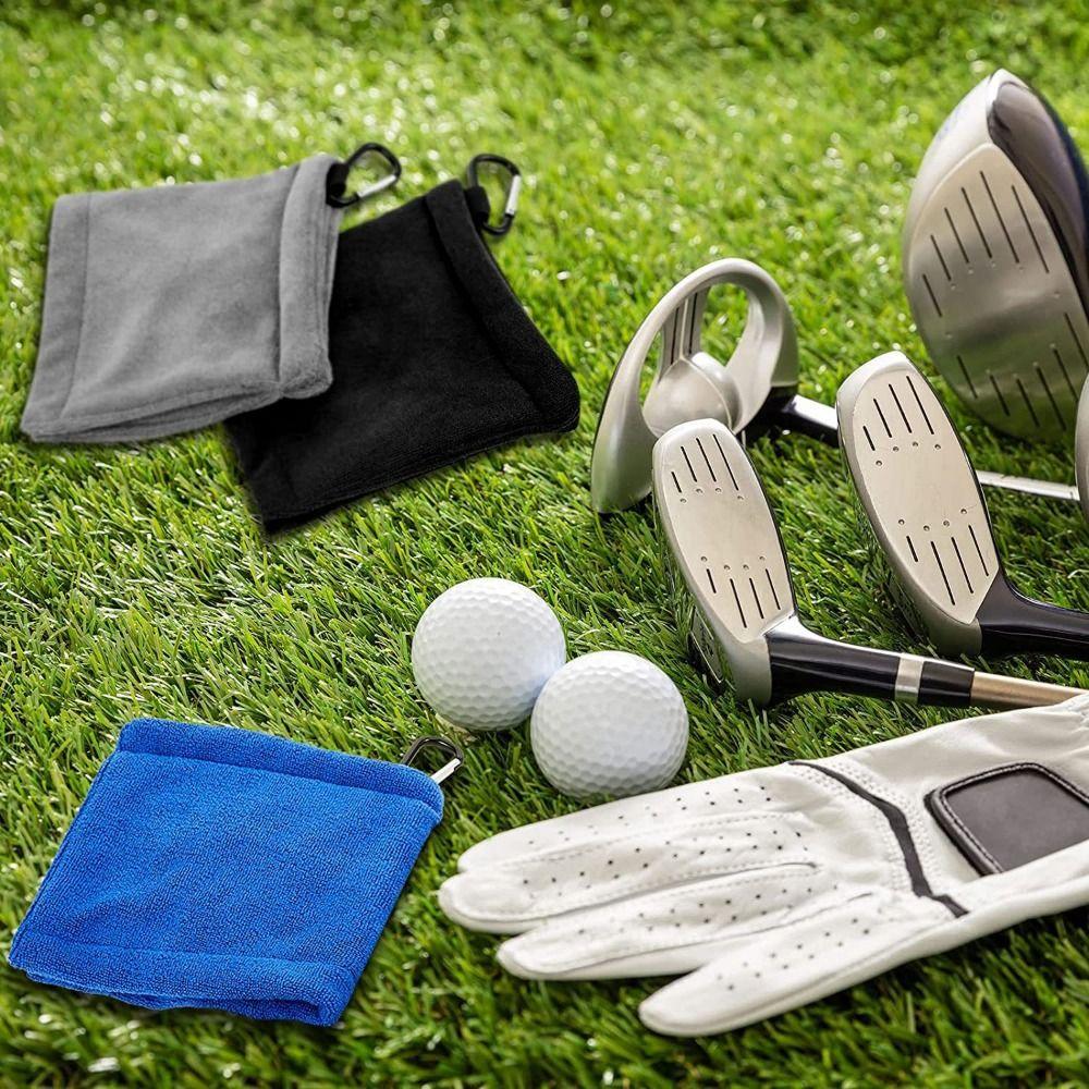 with Carabiner Hook Golf Club Cleaner Microfiber Golf Wipe Cloth Portable Sports Towel
