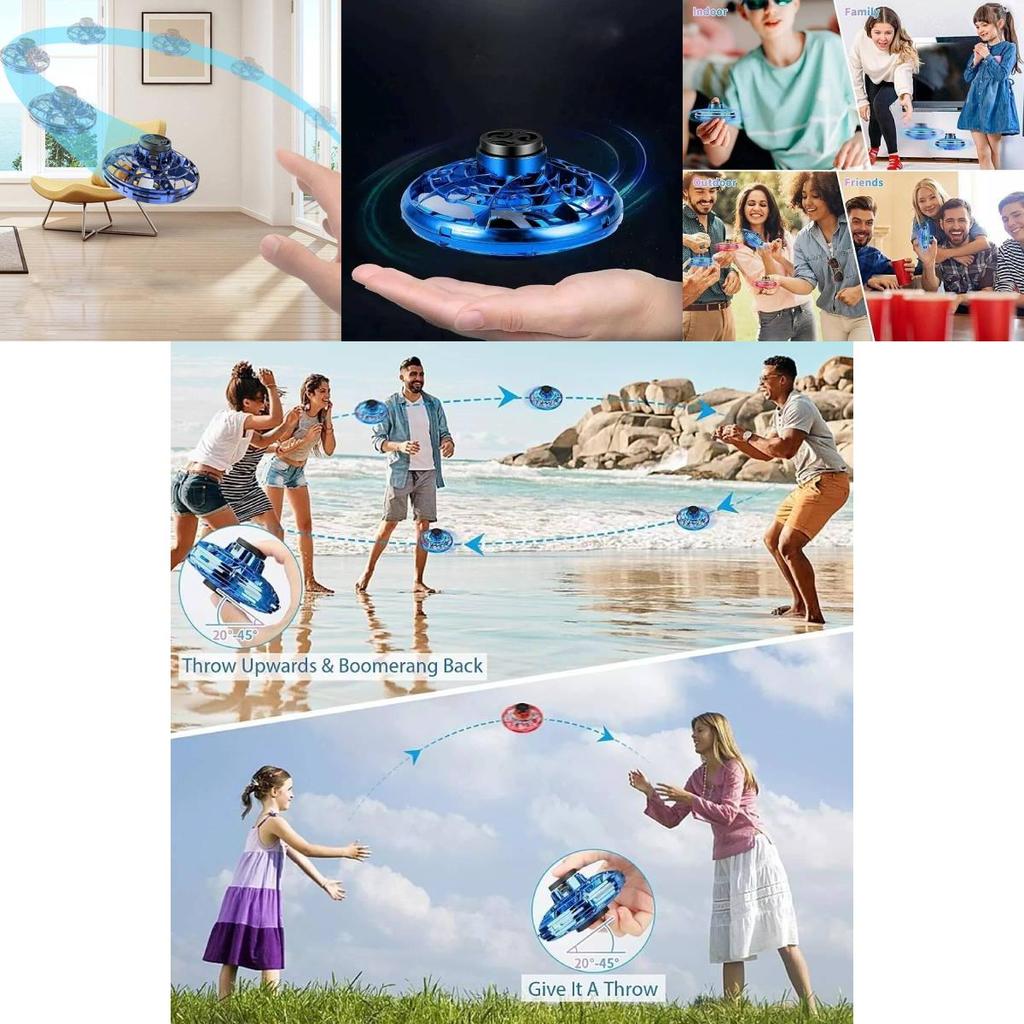 Customizable Led Glowing Ufo Fidget Spinner For Kids Stress Relief