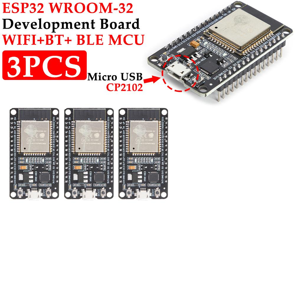 Плата разработки ESP32 WROOM-32 USB CP2102/ TYPE-C CH340C WiFi+Bluetooth Сверхнизкое энергопотребление Двухъядерный беспроводной модуль