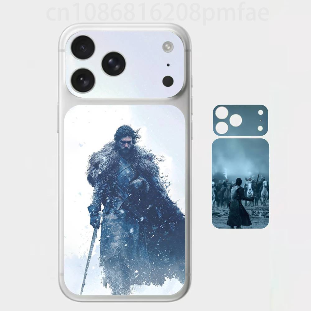 G-Game TV of T-Thrones Premium Skin Wrap for iPhone 17 Pro/Max, Back Frame Camera Protective Decal (Not Case)