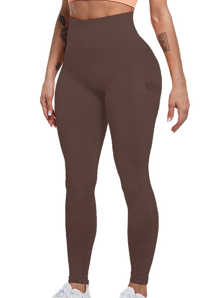 European and American Popular Seamless High Waist Hip-Lifting Yoga Pants with Abdomen Control