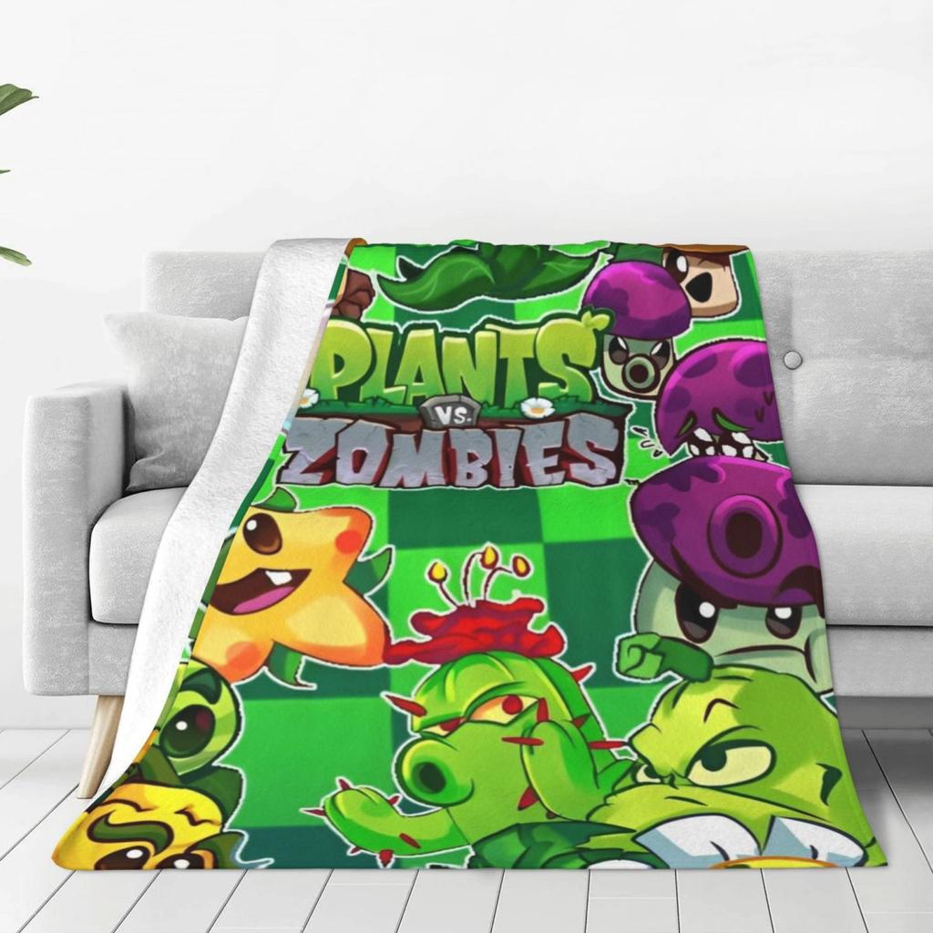 Плед P-Plants-vs-Zombie Качественный Теплый Плед Весенний Кемпинг Диван Кресло Кровать Постельное покрывало с рисунком