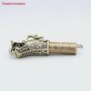 Personalized Brass Survival Whistle Keychain Pendant