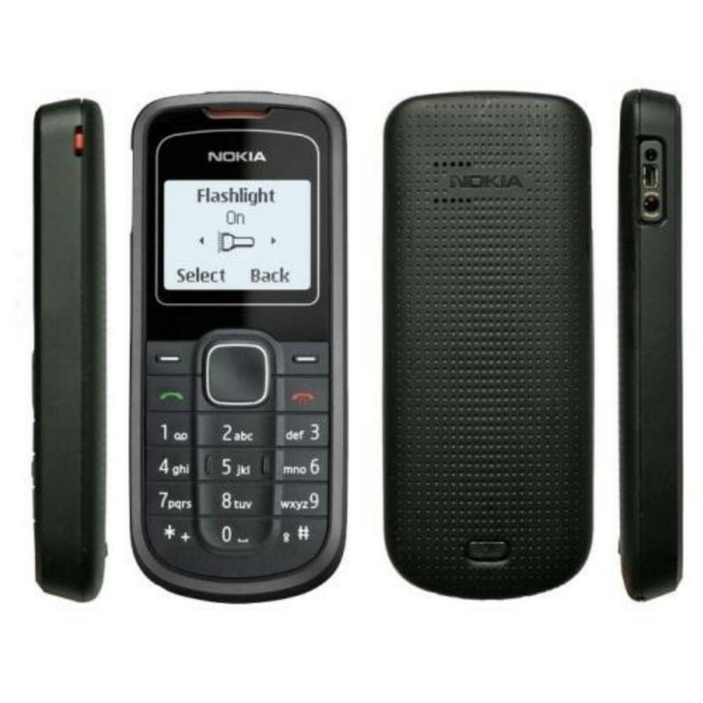 Восстановленный Nokia 1202 Оригинальный Разблокированный 2G GSM 900/1800 Фонарик Клавиатура Мобильный Телефон