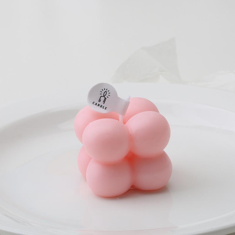 INS Ароматическая свеча Кубик Рубика Аромат для дома Геометрическая форма Украшение Креативное фото Украшение Стойкий аромат