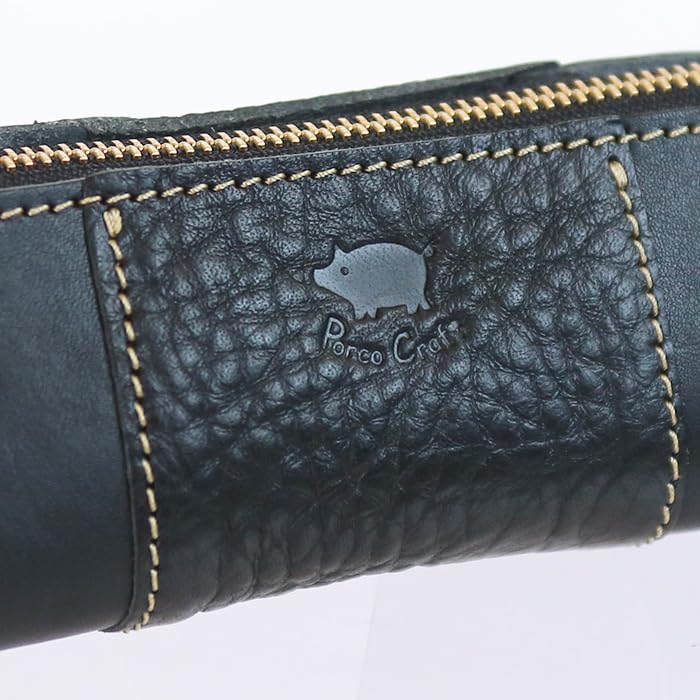 Пенал кожаный пенал держатель для карандашей натуральная кожа Tochigi кожа для взрослых Сделано в Японии Большая вместимость Простой бренд Porco Rosso Треугольный мужской