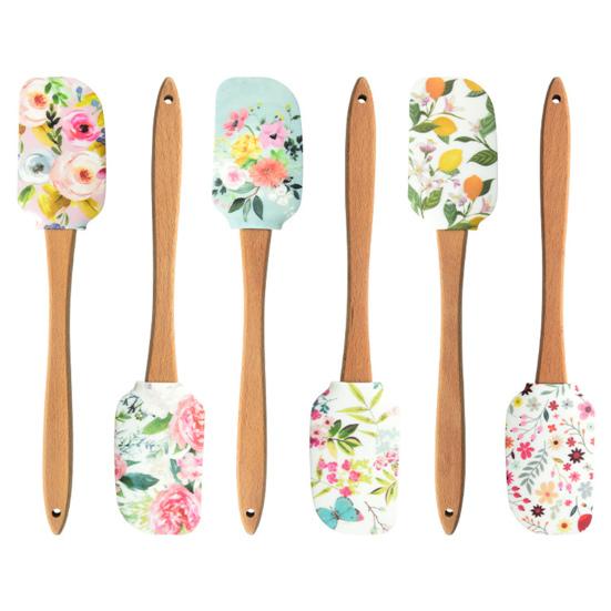 Скребок для торта, цветной, устойчивый к царапинам, силиконовый, портативный, десертный крем, лопатка, бытовые принадлежности