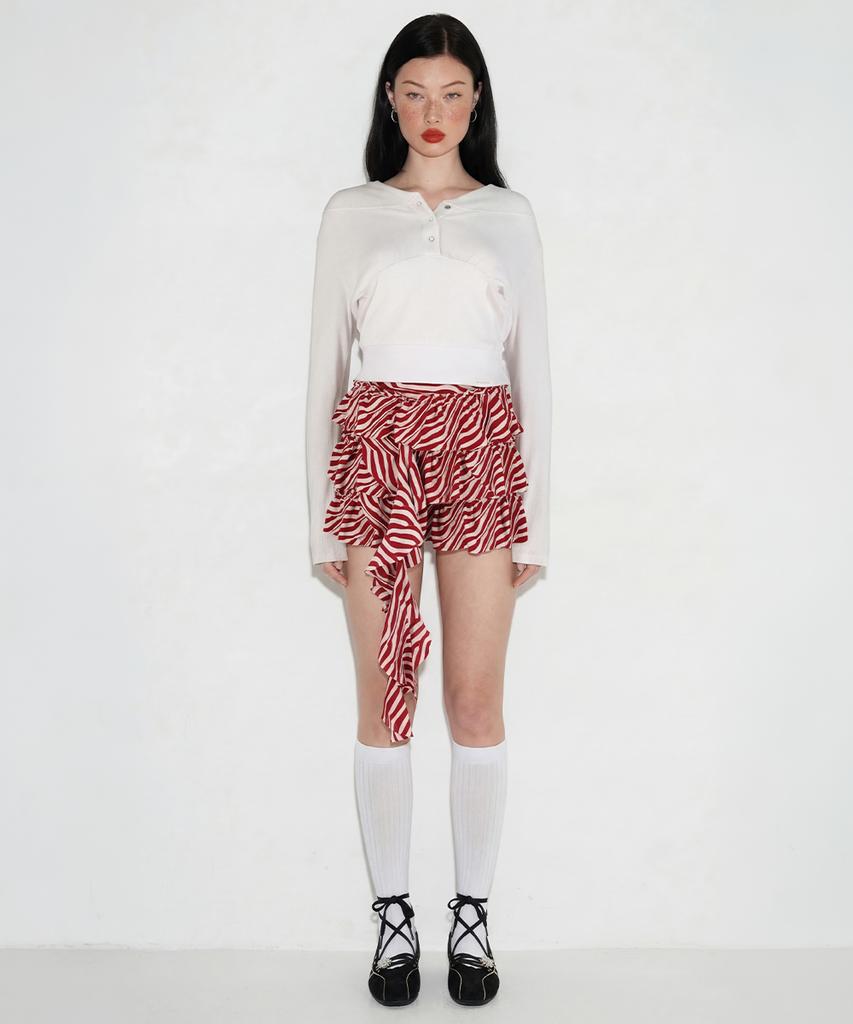 SETSETSET Cascade Ruffle Tiered Shorts