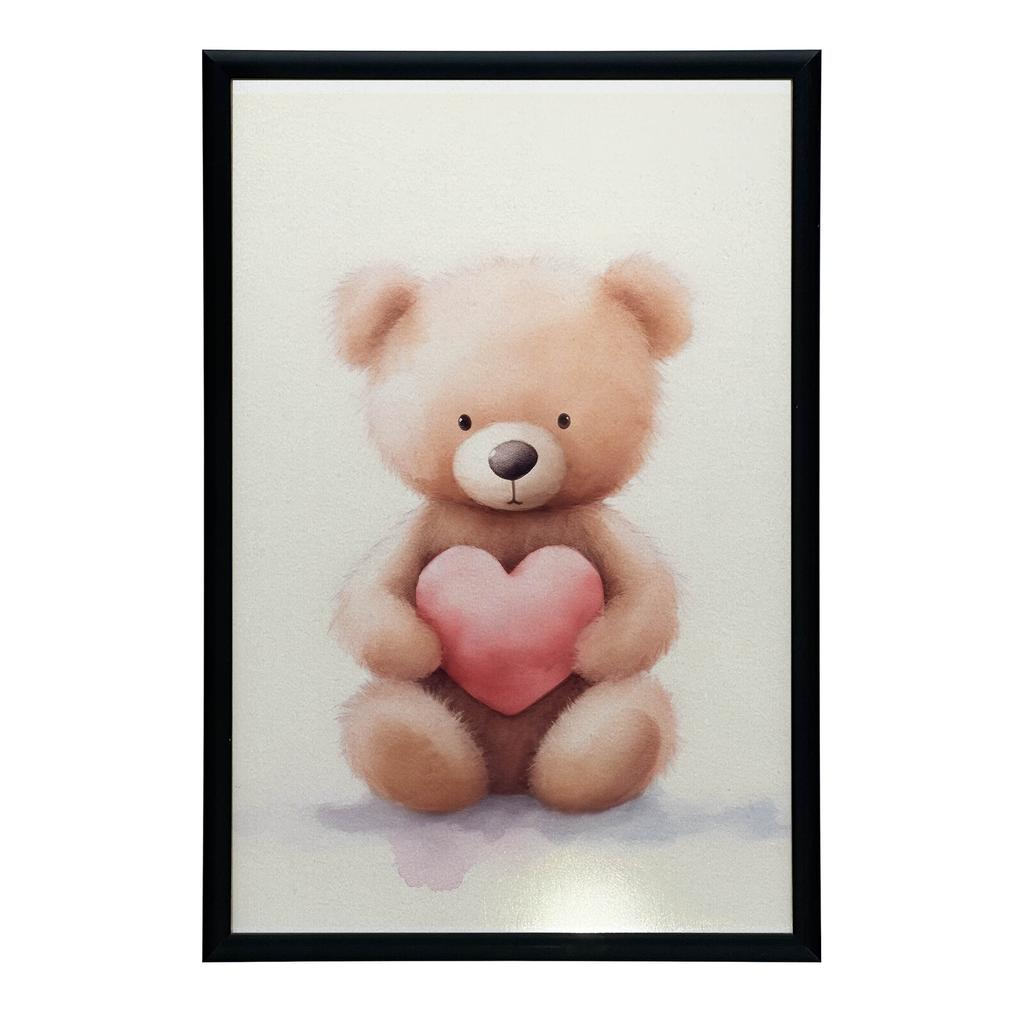 Miś Z Sercem Pełnym Miłości Miś Z Sercem Pełnym Miłości, 50X70 Cm, Bez Ramy, Papier Matowy 230 Gsm