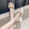 Sandals for Women To Wear In Summer, Stunning Flower Shaped Thick Soles and High Heels