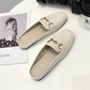 Internet Celebrity Bag Head Half Slippers Women's Summer Wear New Year's New Lazy Muller Square Head Flat Bottom Half Tray Women's Shoes