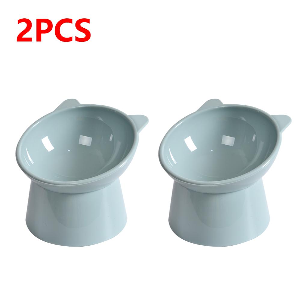 3PCS Tilted Cat Food Bowl Cat Food Dish Ergonomic Raised Cat Food Bowl Anti Vomiting Plastic Feeding Bowl Non Slip for Cats Dogs