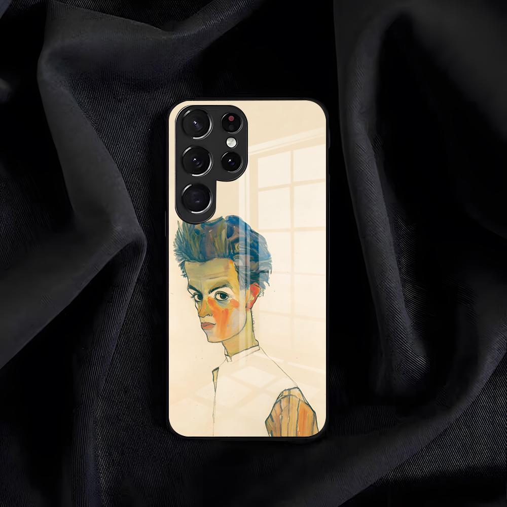 E-Egon Schiele Art Phone Case For Samsung S26 S25 Edge S24 S23 S22 S21 S20 Ultra Plus FE Glass Cover