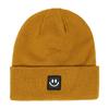 Women's Fashion Smiley Face Logo Hat Solid Color Knitted Hat Casual Outdoor Warm Beanie Men's Winter Hat
