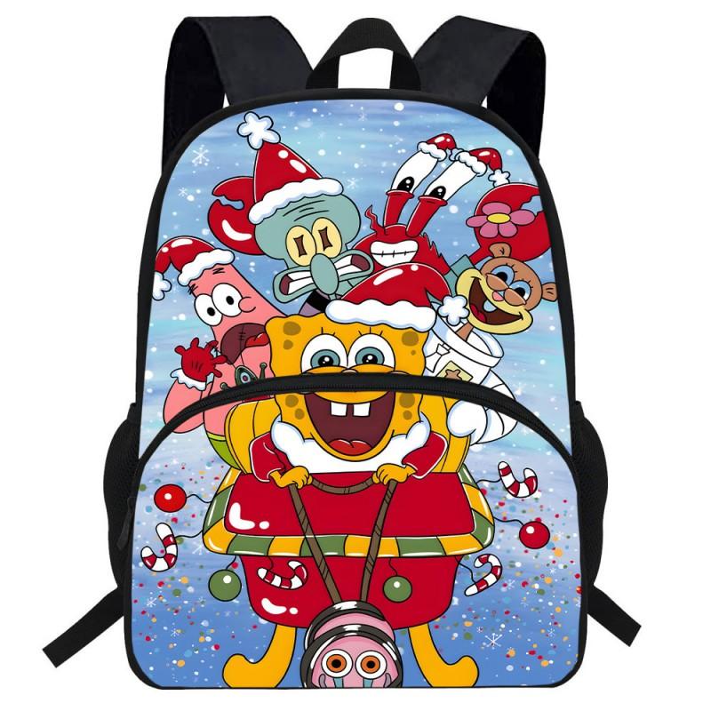 Kids SpongeBob SquarePants Backpack School Lightweight Ergonomic Cartoon Shoulder Bag Elementary Students