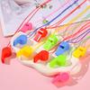 10~50pcs Mini Plastic Whistle with Rope Party Noise Generator for Party Game Accessories Festival Cheerleading Whistle TMZ