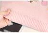 Girls' Cartoon Winter Sweater - Stylish Knitwear for Medium and Large Children