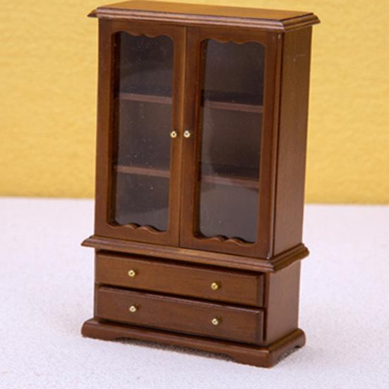 1:12 Creative 3 Layers Decorate Exquisite Detail Cupboard Dining Cabinet Model Dollhouse Furniture Micro Landscape