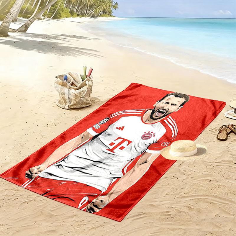 Harry Kane Power Beach Towel, Large Soft Quick Dry Towel for Beach Camping Swimming
