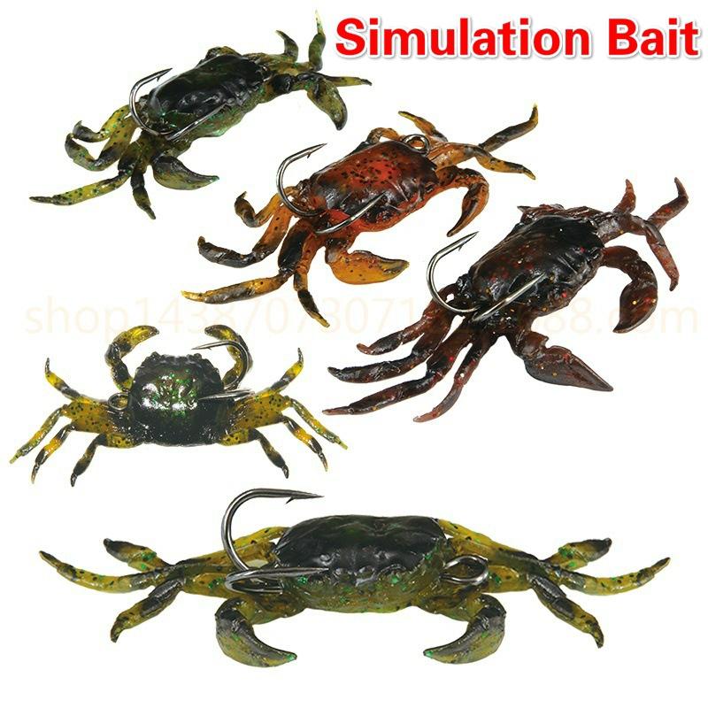 Рыболовная приманка имитация мягкого краба искусственный червь воблер крючок